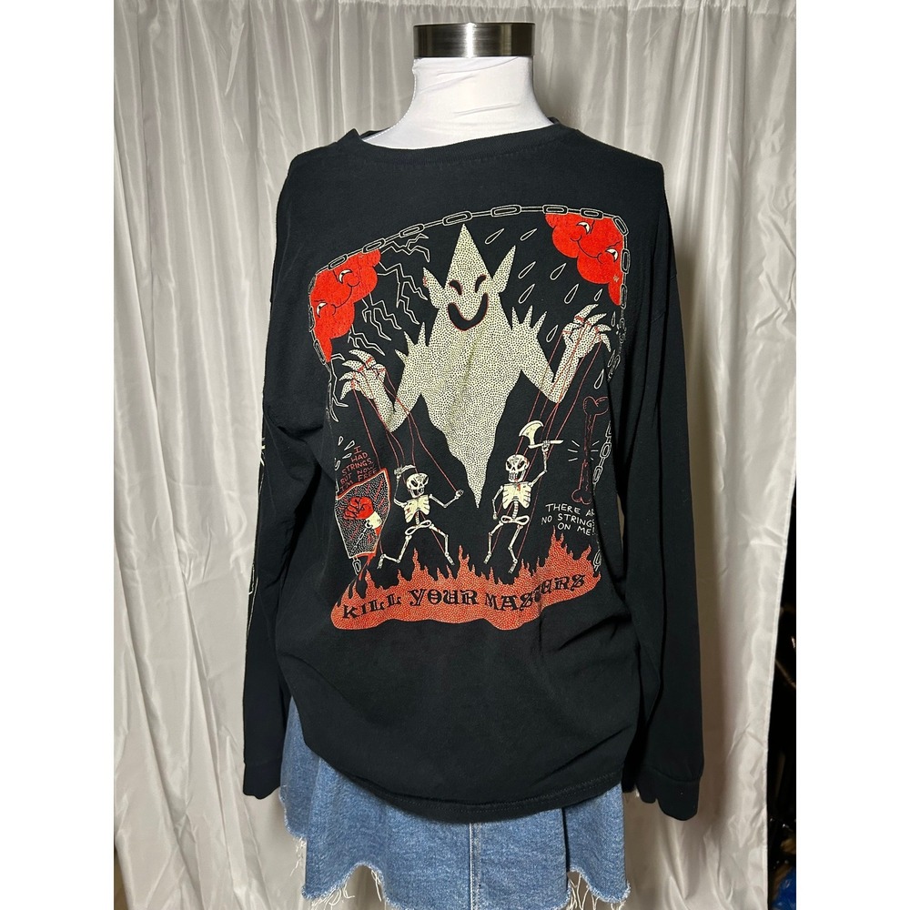Kill Your Masters Long-Sleeve T-Shirt By Wizard Of Barge Black Long Sleeve Large